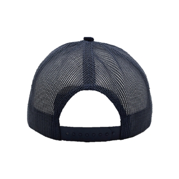Navy Strucutred Casual Mesh Trucker Cap Front Image on white background