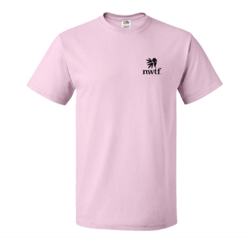 Classic Pink Logo Tee Front Image on white background