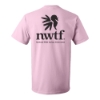 Classic Pink Logo Tee Back Image on white background