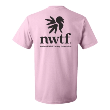 Classic Pink Logo Tee Front Image on white background