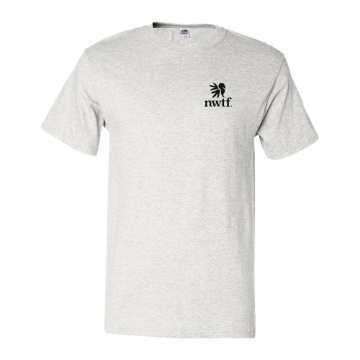 Ash Tee Front Image on white background