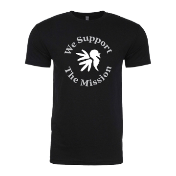 We Support the Mission Tee Product Image on white background