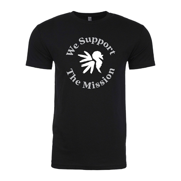 We Support the Mission Tee Product Image on white background