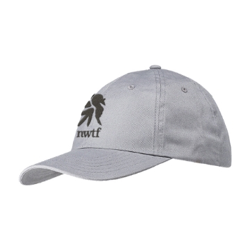 Light Gray Brushed Twill Cap Product Image on white background