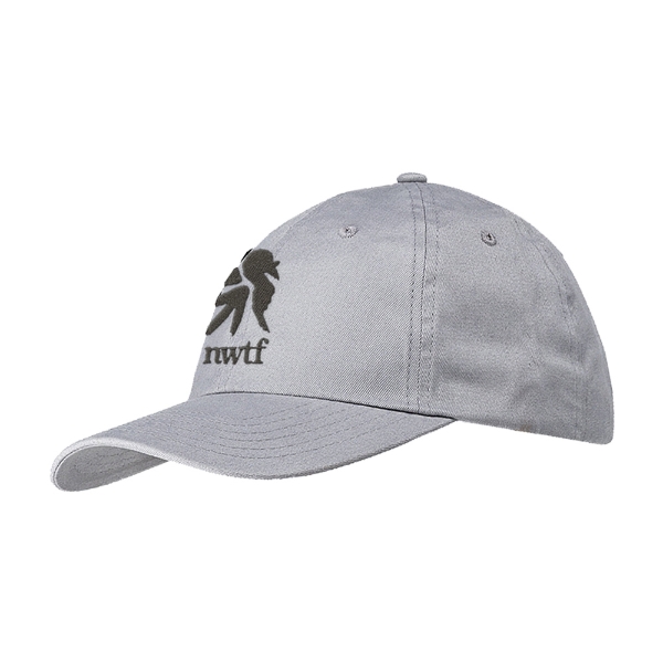 Light Gray Brushed Twill Cap Product Image on white background