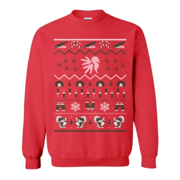 Red Christmas Sweater Product Image on white background