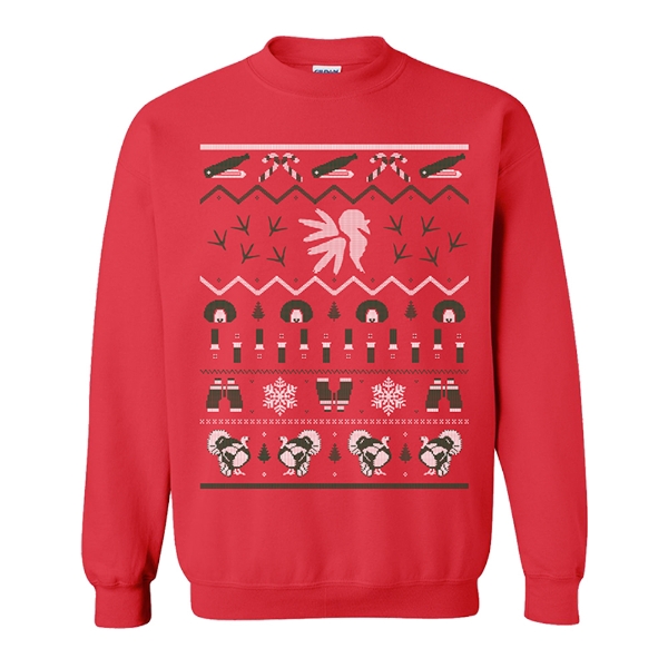 Red Christmas Sweater Product Image on white background