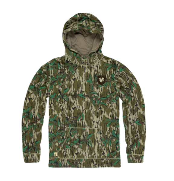 Image of a camouflage hoodie with the NWTF logo on front