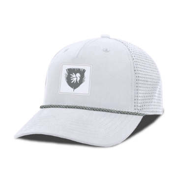 NWTF White Performance Hat Front Image on white background