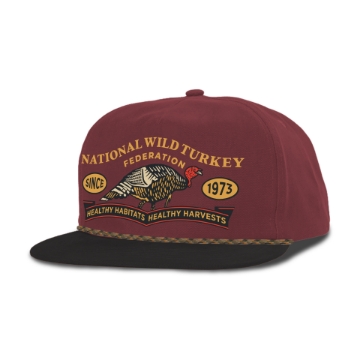 NWTF Maroon Rope Hat Front Image on white background